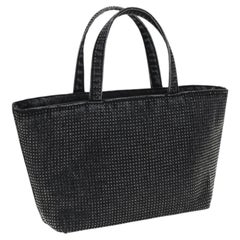 Alexander Wang Crystal-Embellished Cotton Tote Bag — Grey