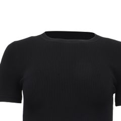 Top in maglia con ritagli di Alexander Wang in viscosa nera