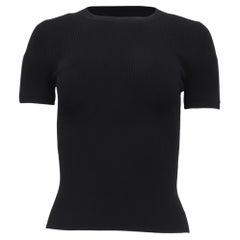 Top in maglia con ritagli di Alexander Wang in viscosa nera