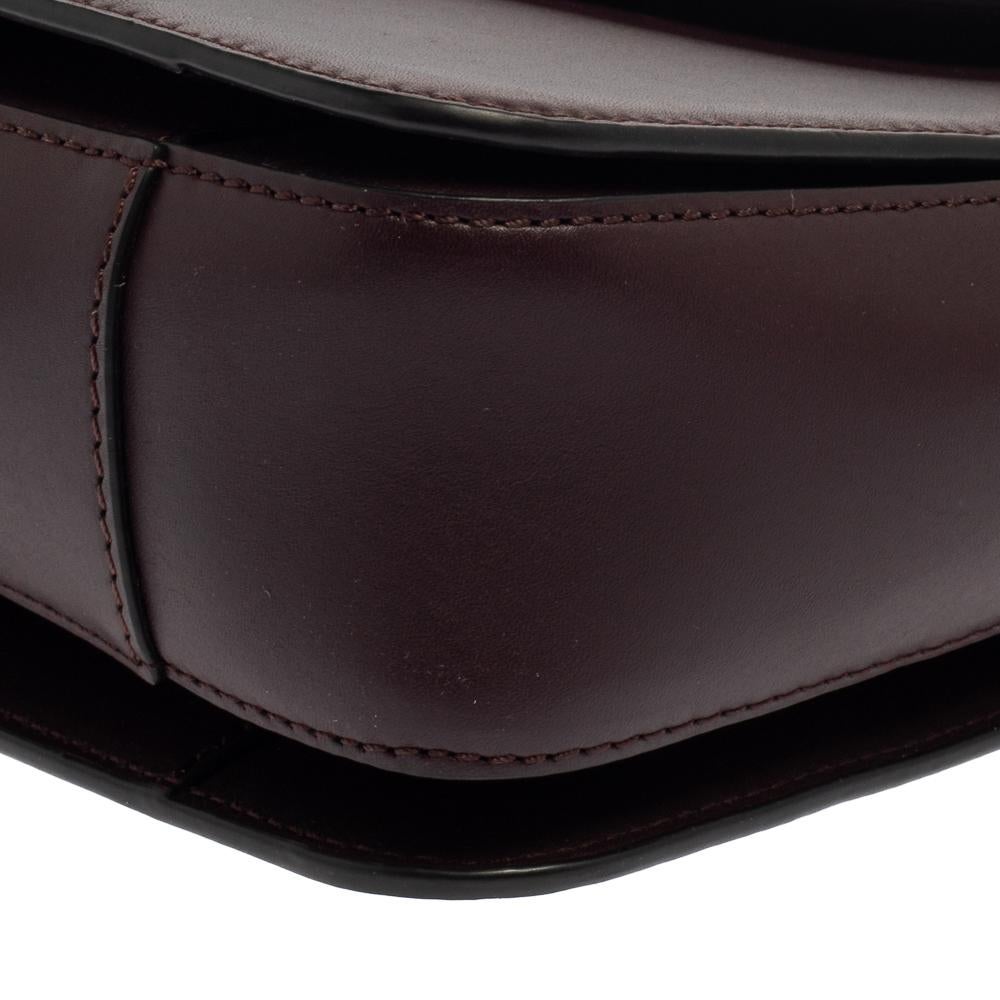 Alexander Wang Dark Plum Leather Prisma Envelope Shoulder Bag For Sale 2