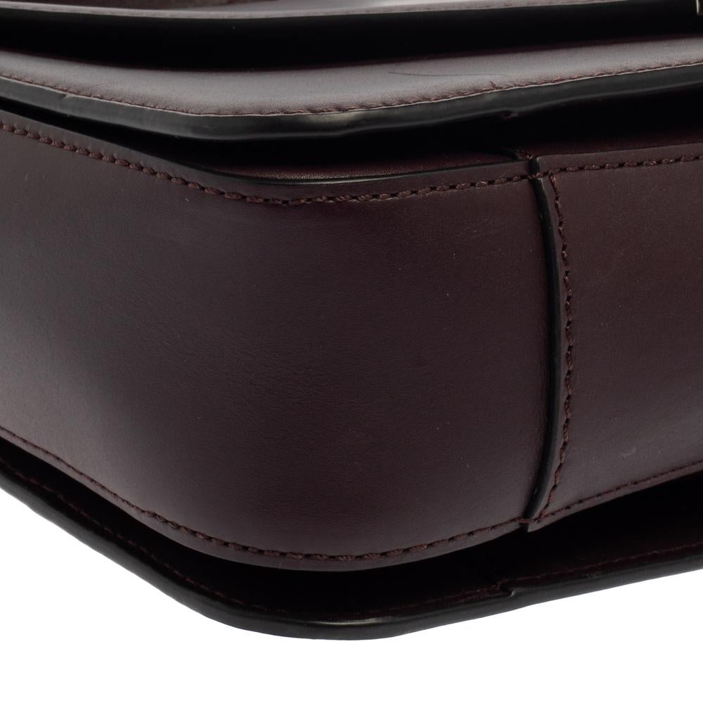 Alexander Wang Dark Plum Leather Prisma Envelope Shoulder Bag For Sale 3