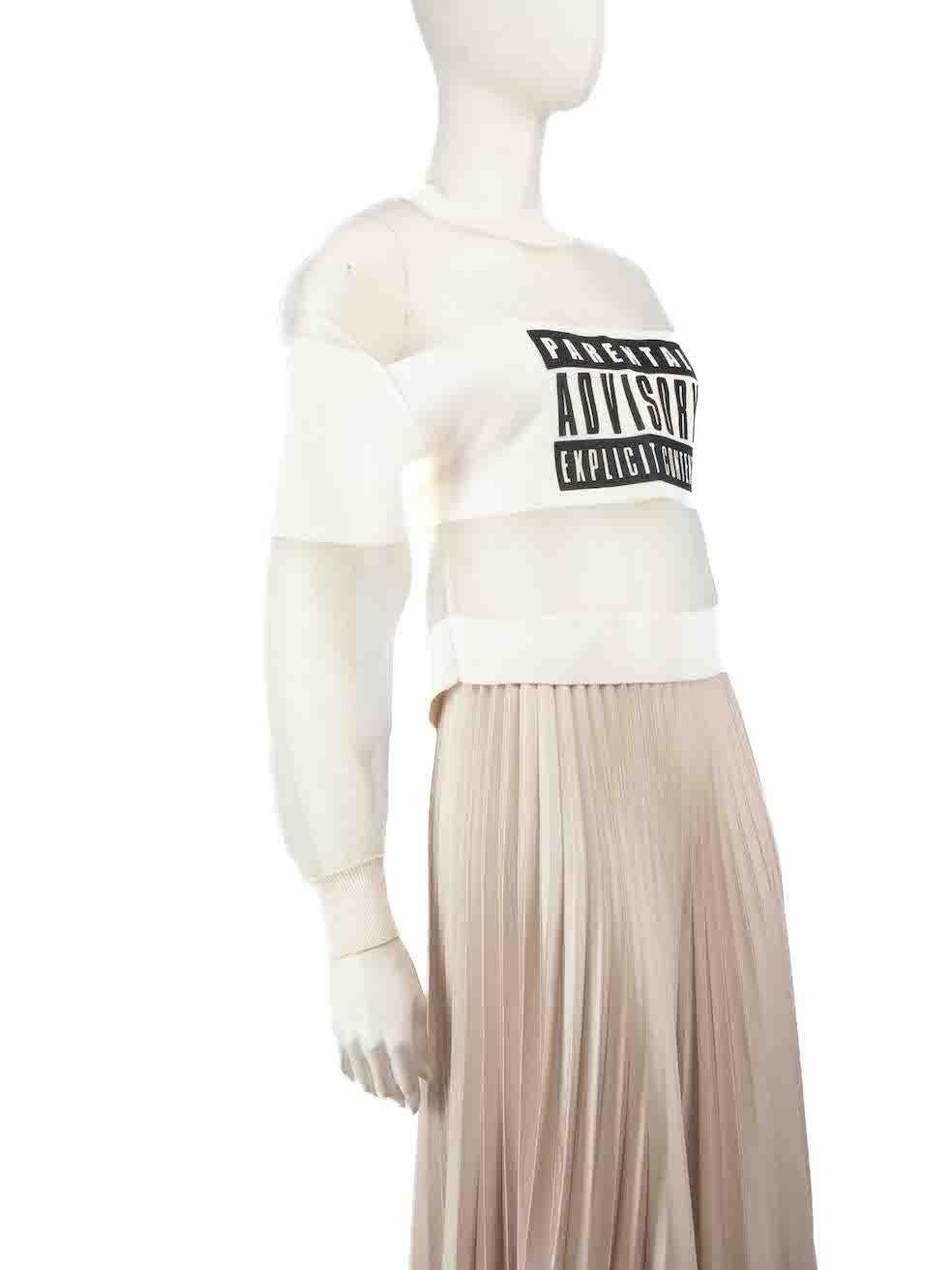 CONDITION is Good. Minor wear to knit is evident. Light wear to over all fabric with many discolouration marks seen throughout especially around the neckline on this used Alexander Wang designer resale item.
 
 
 
 Details
 
 
 Ecru
 
 Viscose
 
