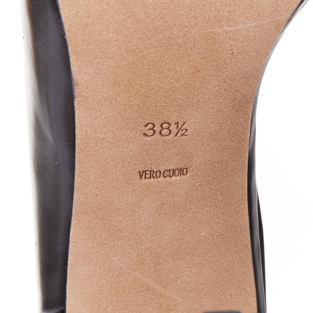 Alexander Wang Edie in pelle liscia nera, stivaletti slingback EU38.5 in vendita 5