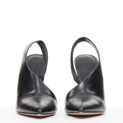 Alexander Wang Edie in pelle liscia nera, stivaletti slingback EU38.5