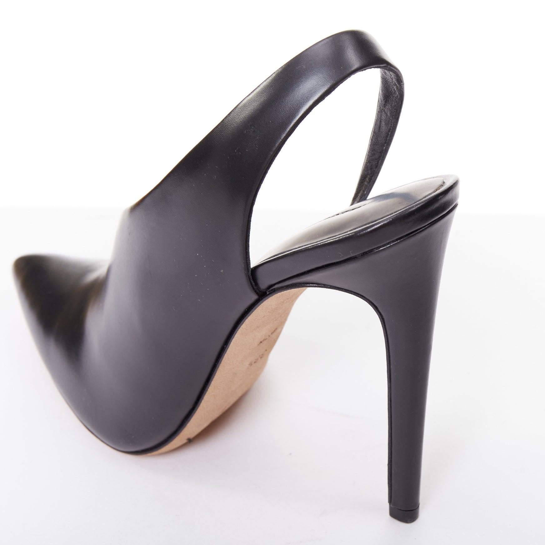 Alexander Wang Edie in pelle liscia nera, stivaletti slingback EU38.5 in vendita 3