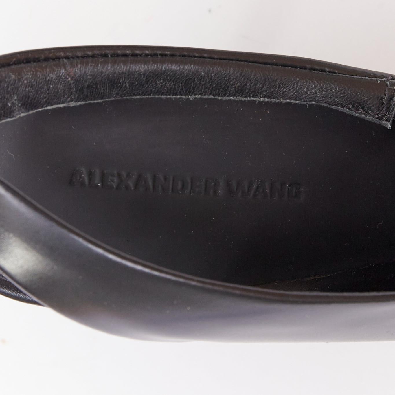 Alexander Wang Edie in pelle liscia nera, stivaletti slingback EU38.5 in vendita 4