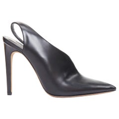 Alexander Wang - Edie - Bottines demi-dorsales en cuir lisse noir EU38.5
