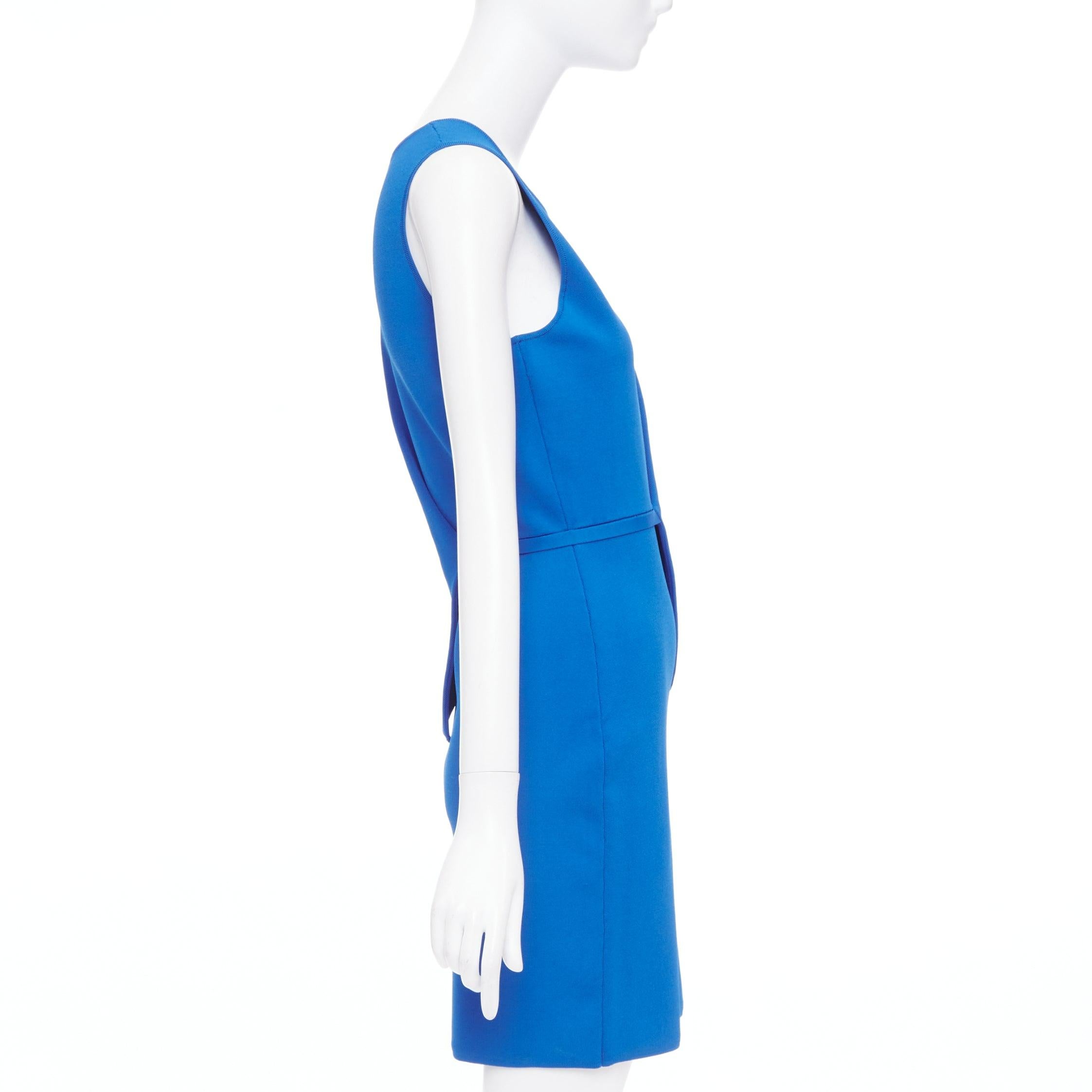 Alexander Wang, abito blu elettrico con mezzo peplo e girocollo, lavorato a maglia M. I. In condizioni ottime in vendita a Hong Kong, NT