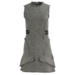 Alexander Wang Eyelet Embellished Tweed Mini Dress US 0 UK 4