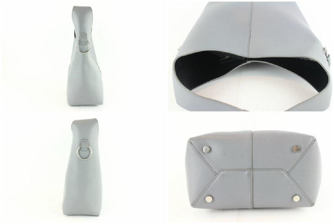 Alexander Wang Genesis 16mz1126 Gray Leather Hobo Bag In Good Condition For Sale In Dix hills, NY