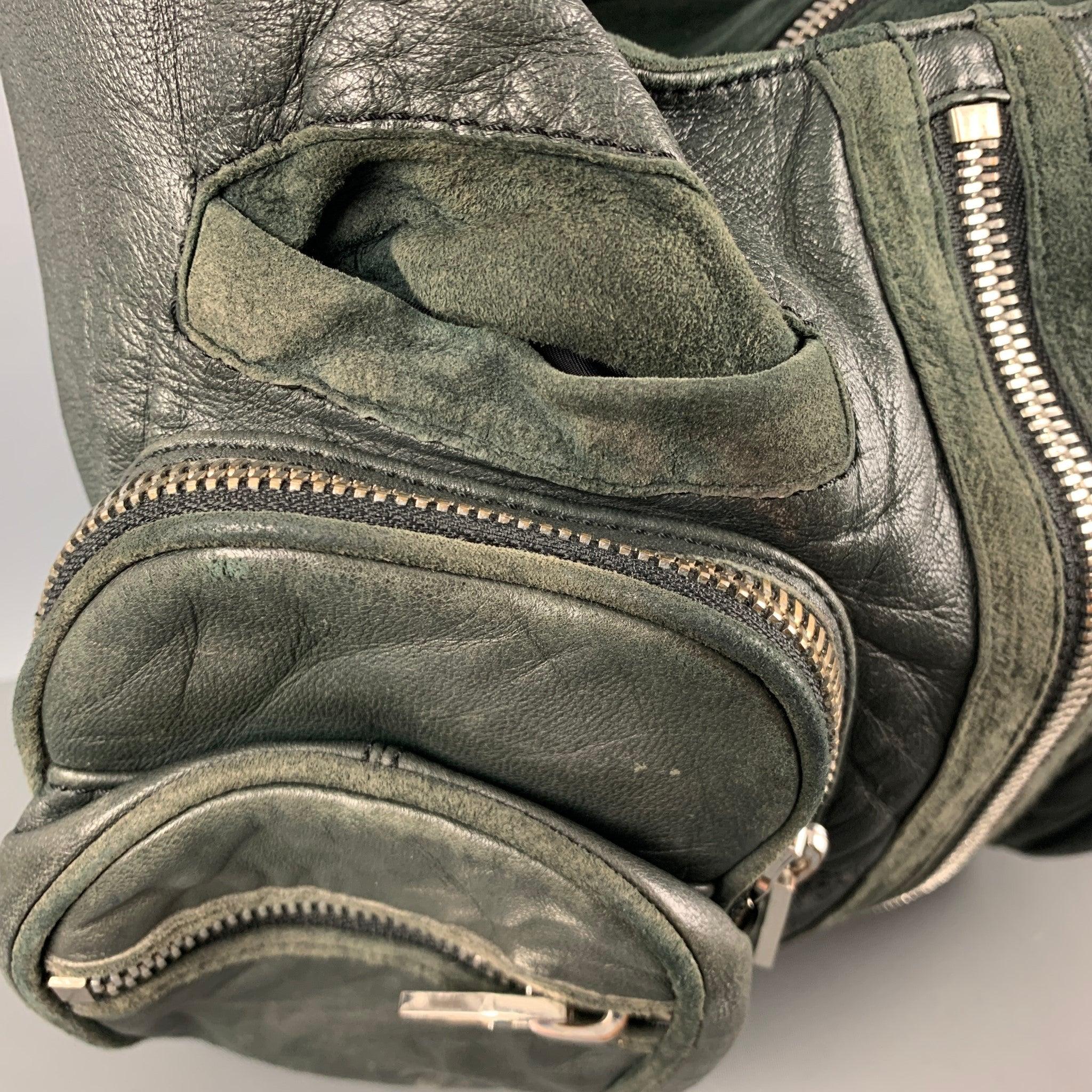 ALEXANDER WANG Green Leather Hobo Handbag For Sale 2