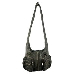 ALEXANDER WANG Green Leather Hobo Handbag
