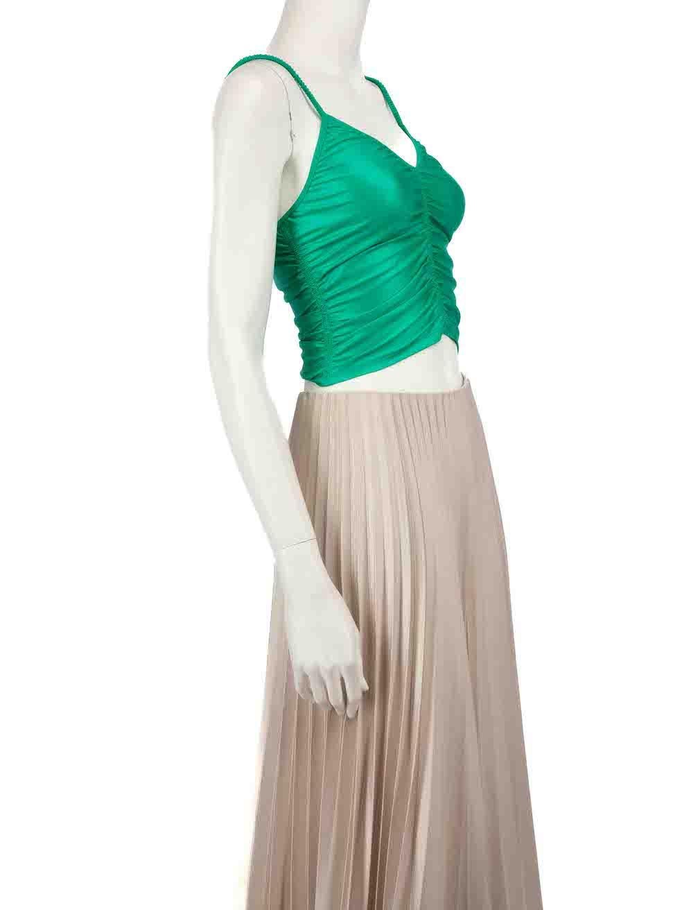 CONDITION is Very good. Minimal wear to top is evident. Minimal wear with the composition and size labels having been removed on this used Alexander Wang designer resale item.
 
 
 
 Details
 
 
 Green
 
 Synthetic
 
 Top
 
 Sleeveless
 
 Cropped