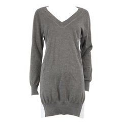 Alexander Wang - Mini abito grigio in maglia bicolore taglia XS
