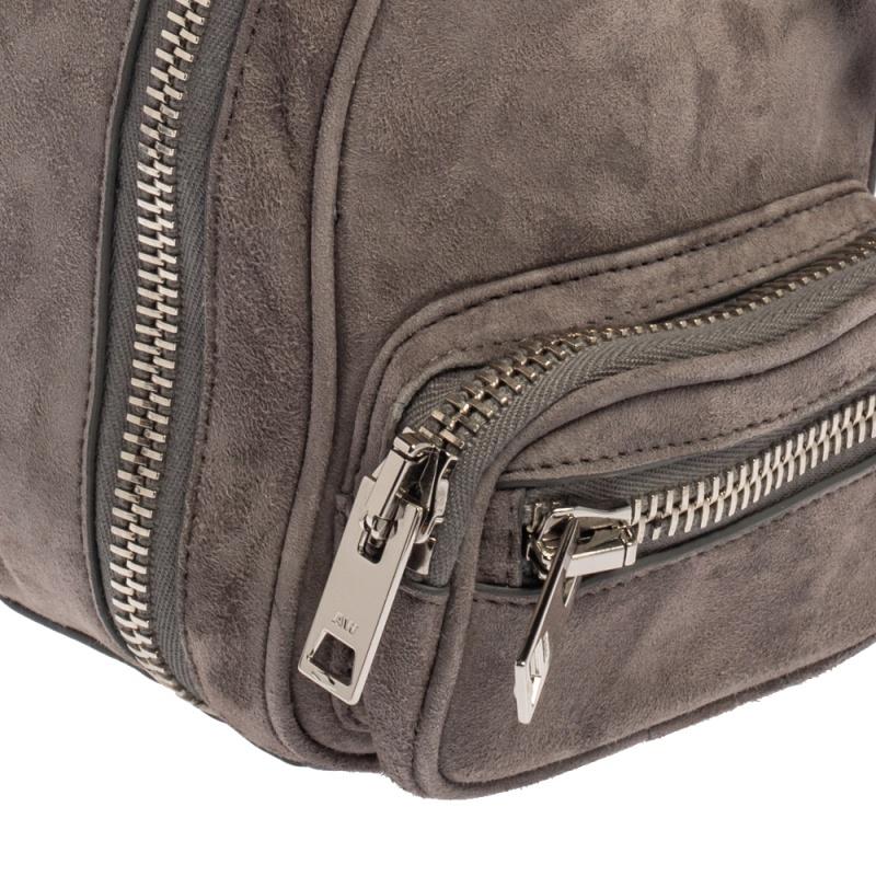 Alexander Wang Grey Leather and Suede Mini Attica Crossbody Bag 2