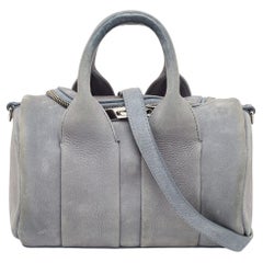 Alexander Wang Grey Suede Mini Rockie Satchel