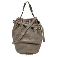 Alexander Wang Bolso Diego Bucket de piel texturizada gris