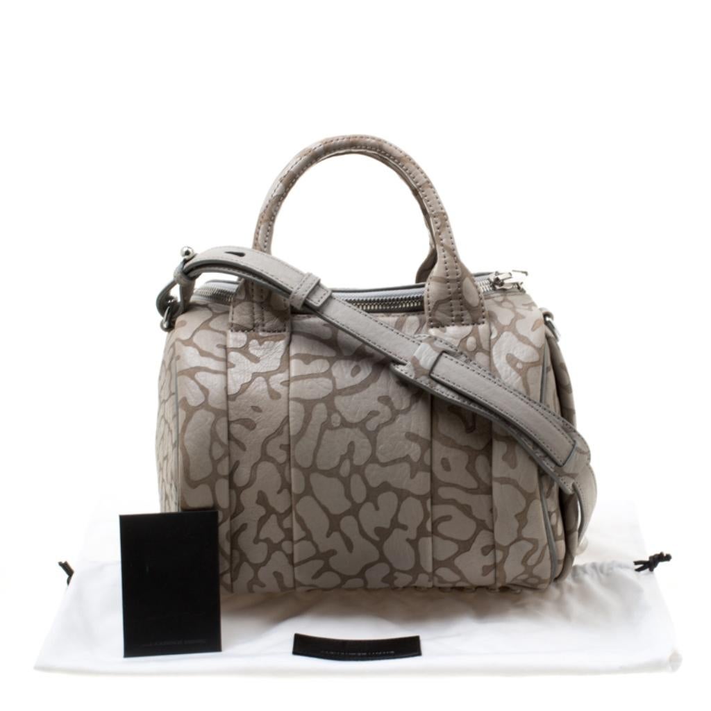 Alexander Wang Grey Textured Leather Rocco Top Handle Bag 5