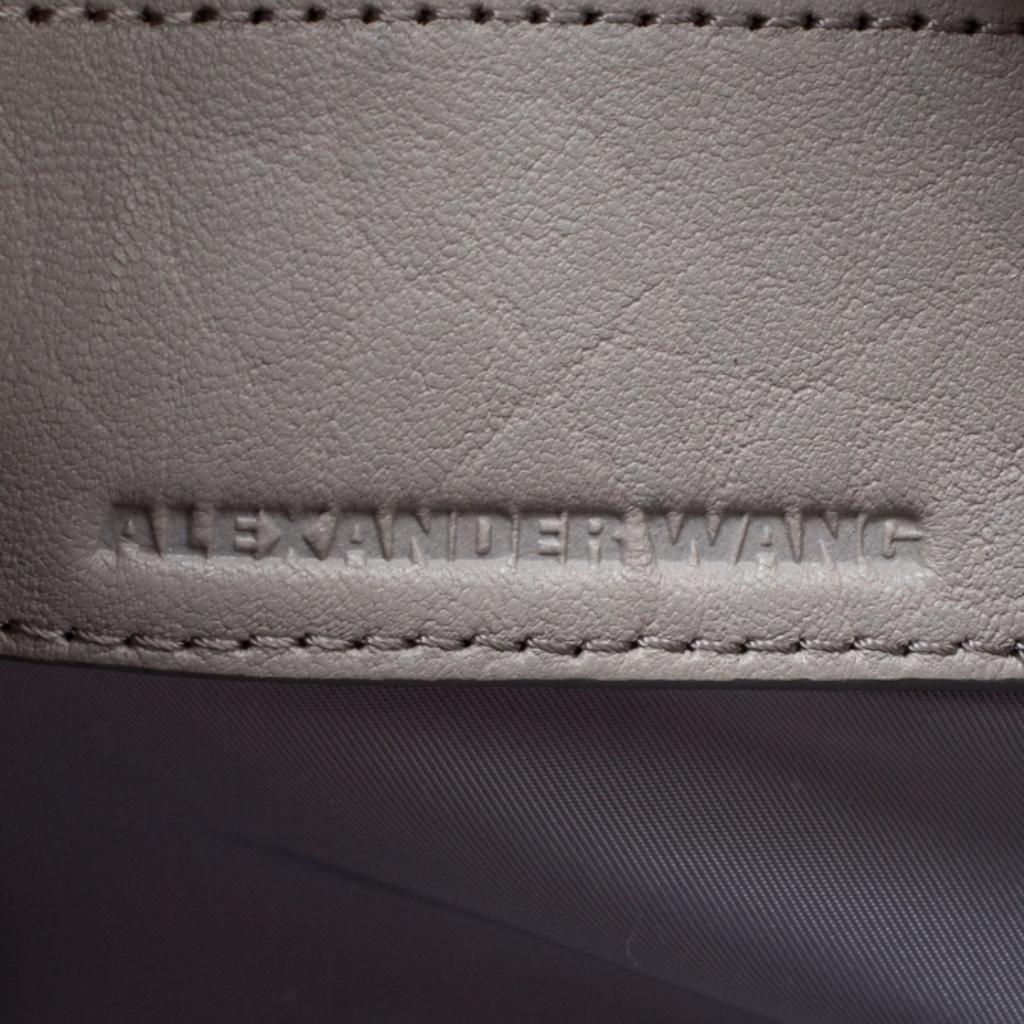 Alexander Wang Grey Textured Leather Rocco Top Handle Bag 1