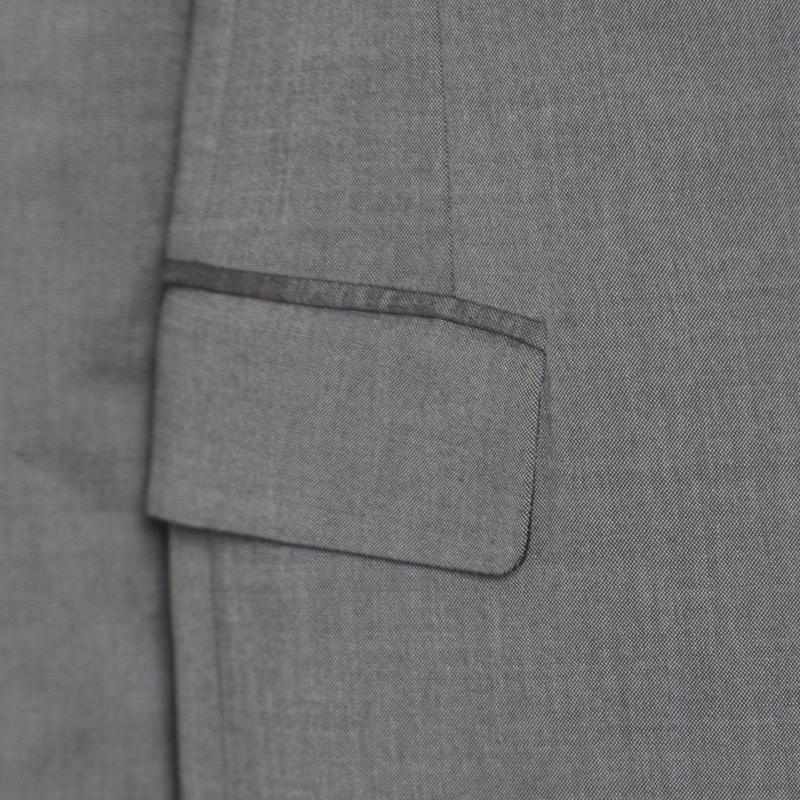 Alexander Wang Grey Velvet Cropped Back Detail Open Front Blazer S In Good Condition In Dubai, Al Qouz 2