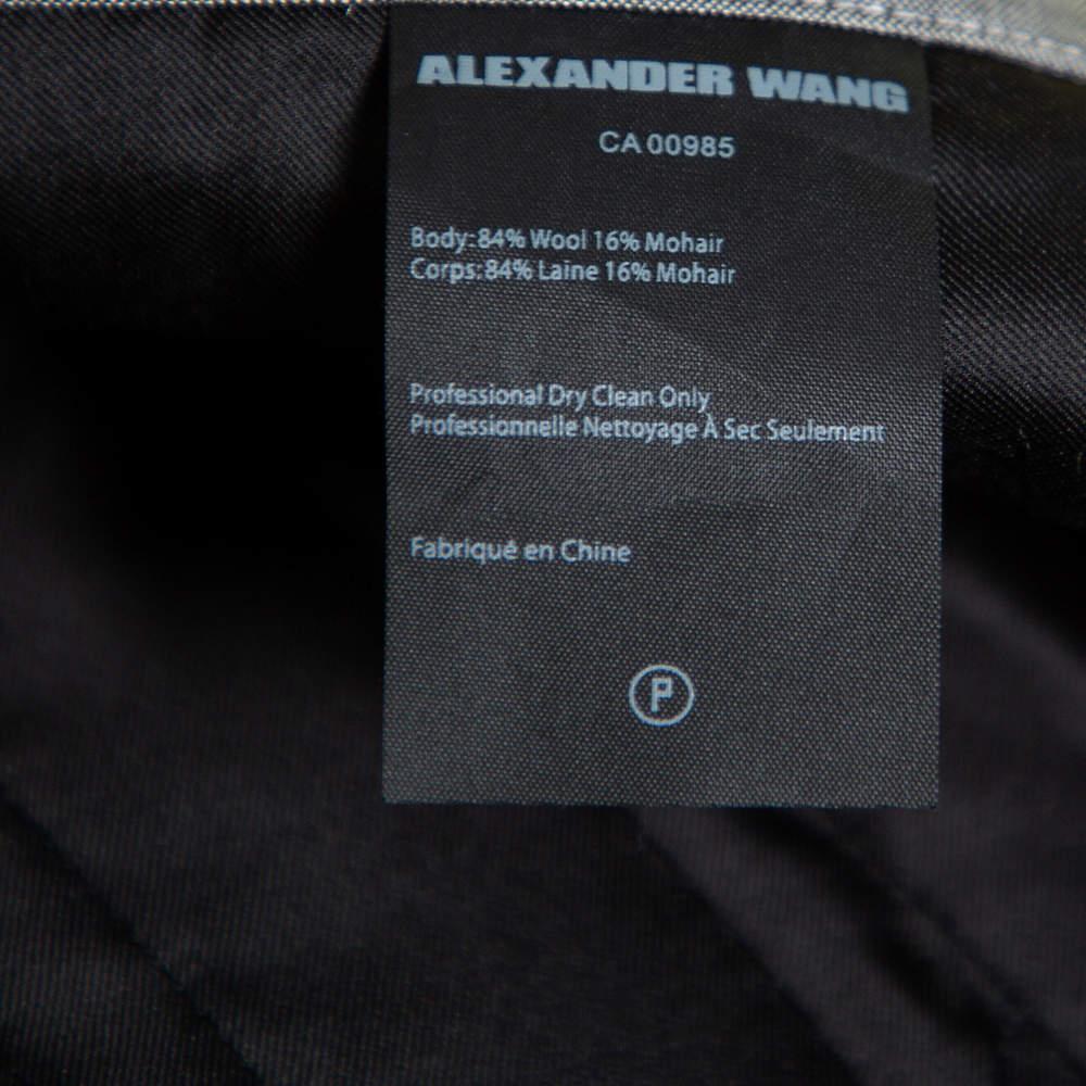 Alexander Wang Grey Wool and Mohair Blend Tie Front Tapered Pants M In New Condition For Sale In Dubai, Al Qouz 2