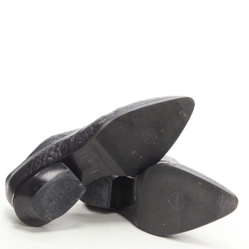 ALEXANDER WANG Ines Oxford black leather laceless brogue EU37 For Sale 5