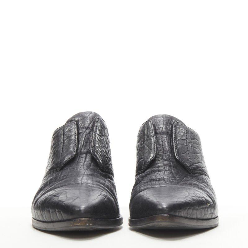 Black ALEXANDER WANG Ines Oxford black leather laceless brogue EU37 For Sale
