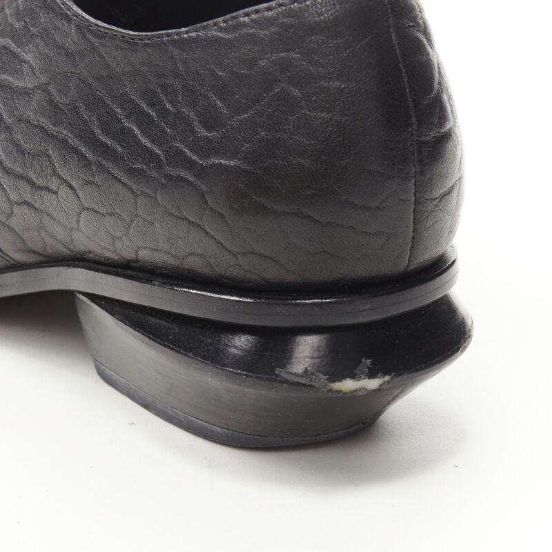ALEXANDER WANG Ines Oxford black leather laceless brogue EU37 For Sale 3