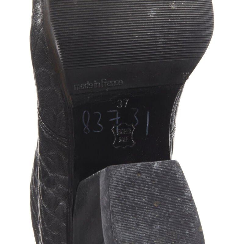 ALEXANDER WANG Ines Oxford black leather laceless brogue EU37 For Sale 4