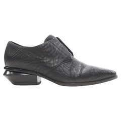 ALEXANDER WANG Ines Oxford cuero negro brogue sin cordones EU37