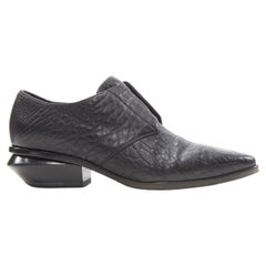 ALEXANDER WANG Ines Oxford schwarze Leder-Spitzenbrosche EU37