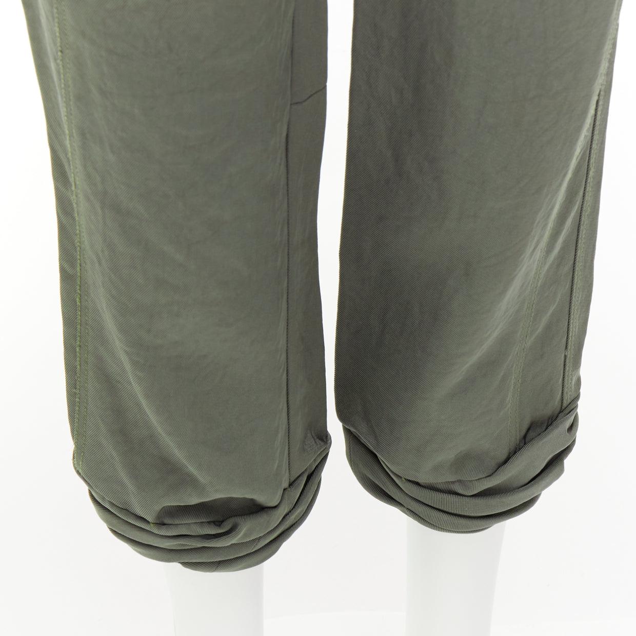 ALEXANDER WANG khaki twill panelled back pockets ruched hem safari pants US0 XS
Reference: NKLL/A00208
Brand: Alexander Wang
Designer: Alexander Wang
Material: Twill
Color: Khaki
Pattern: Solid
Closure: Zip Fly
Lining: Green Fabric
Extra Details:
