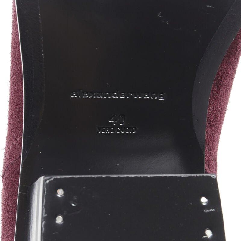 ALEXANDER WANG Kori burgundy red suede cut out heel chelsea boot EU40 For Sale 5