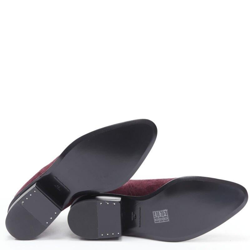 ALEXANDER WANG Kori burgundy red suede cut out heel chelsea boot EU40 For Sale 6