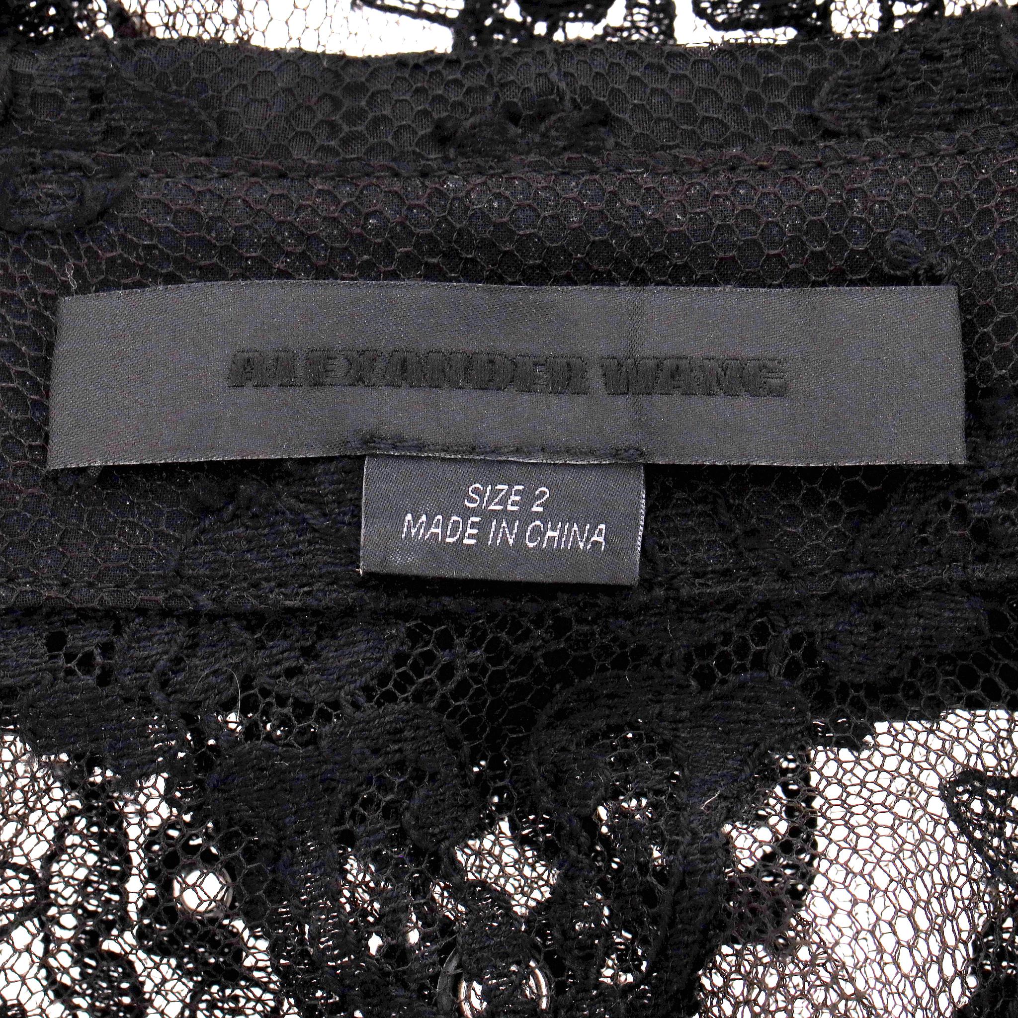 Alexander Wang Bluse mit Spitze und Ösen im Angebot 4