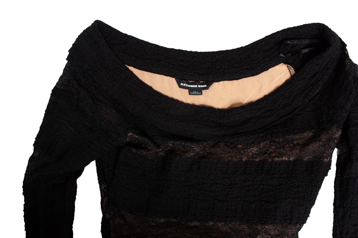 Women's Alexander Wang, lace dress in black For Sale
