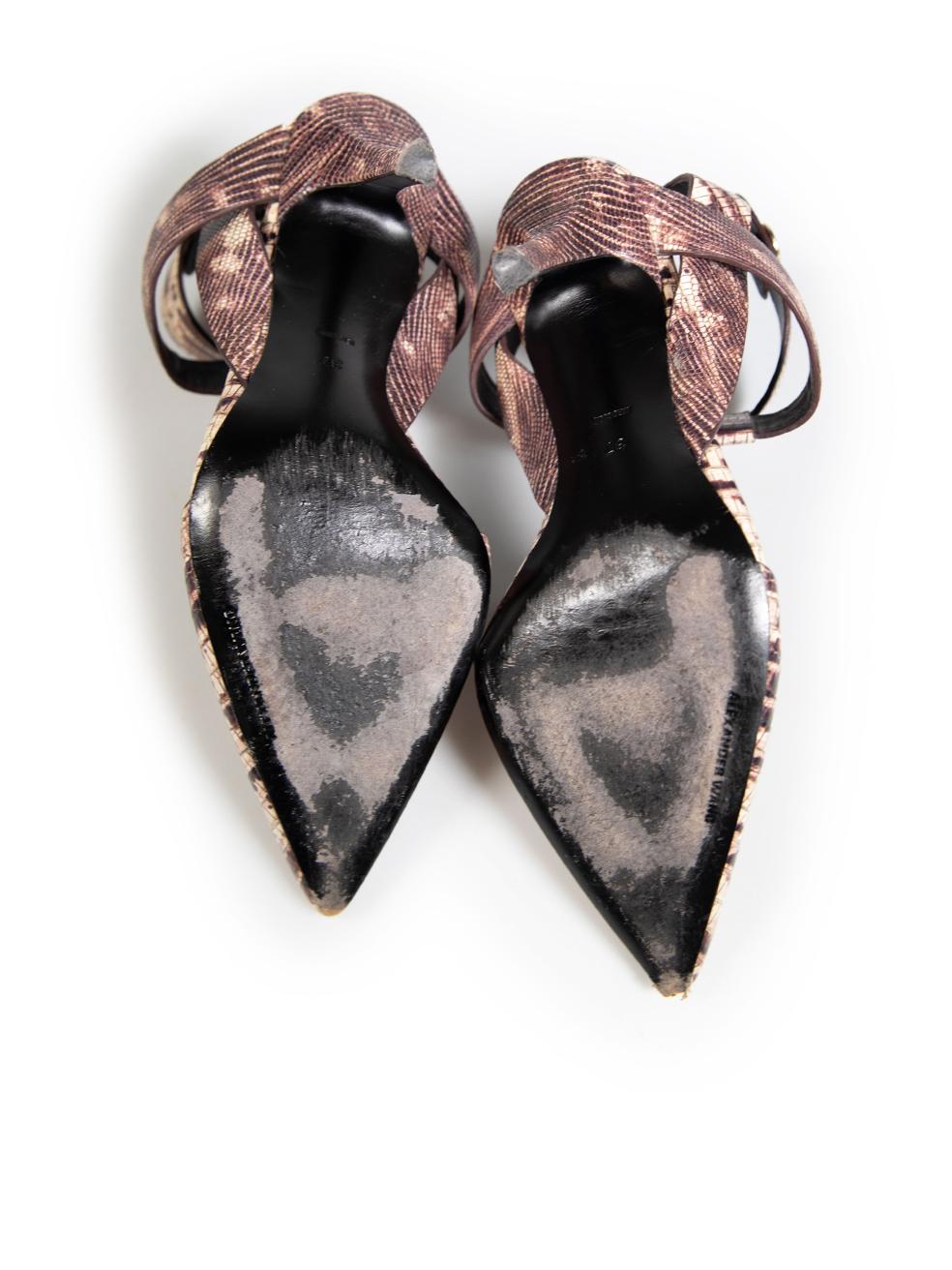 Zapatos de tacón Alexander Wang de piel con relieve de serpiente talla US 7 en Bueno estado para la venta en London, GB