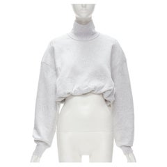 Alexander Wang maglione grigio chiaro con ricamo del logo Monogram S