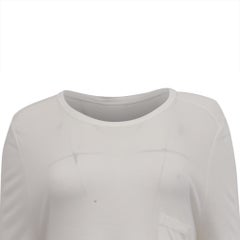 Alexander Wang Long Sleeve Top with Pocket in White Modal