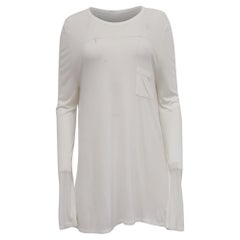 Camiseta de manga larga con bolsillo de Alexander Wang, en modal blanco