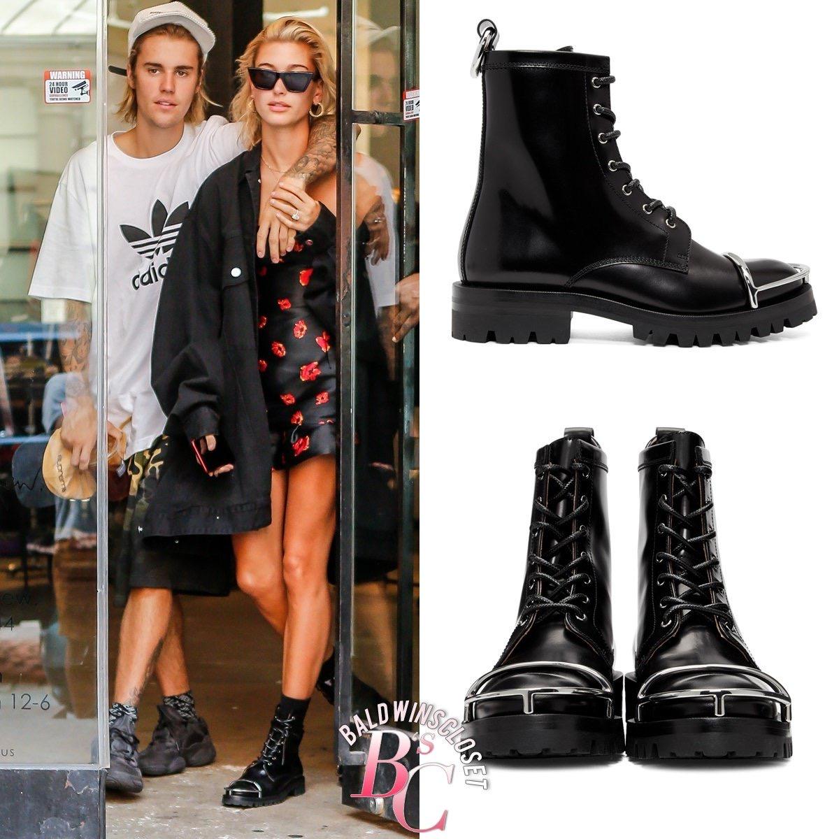 Alexander Wang Lyndon Metal Cap Caged Leather Combat Boots 7