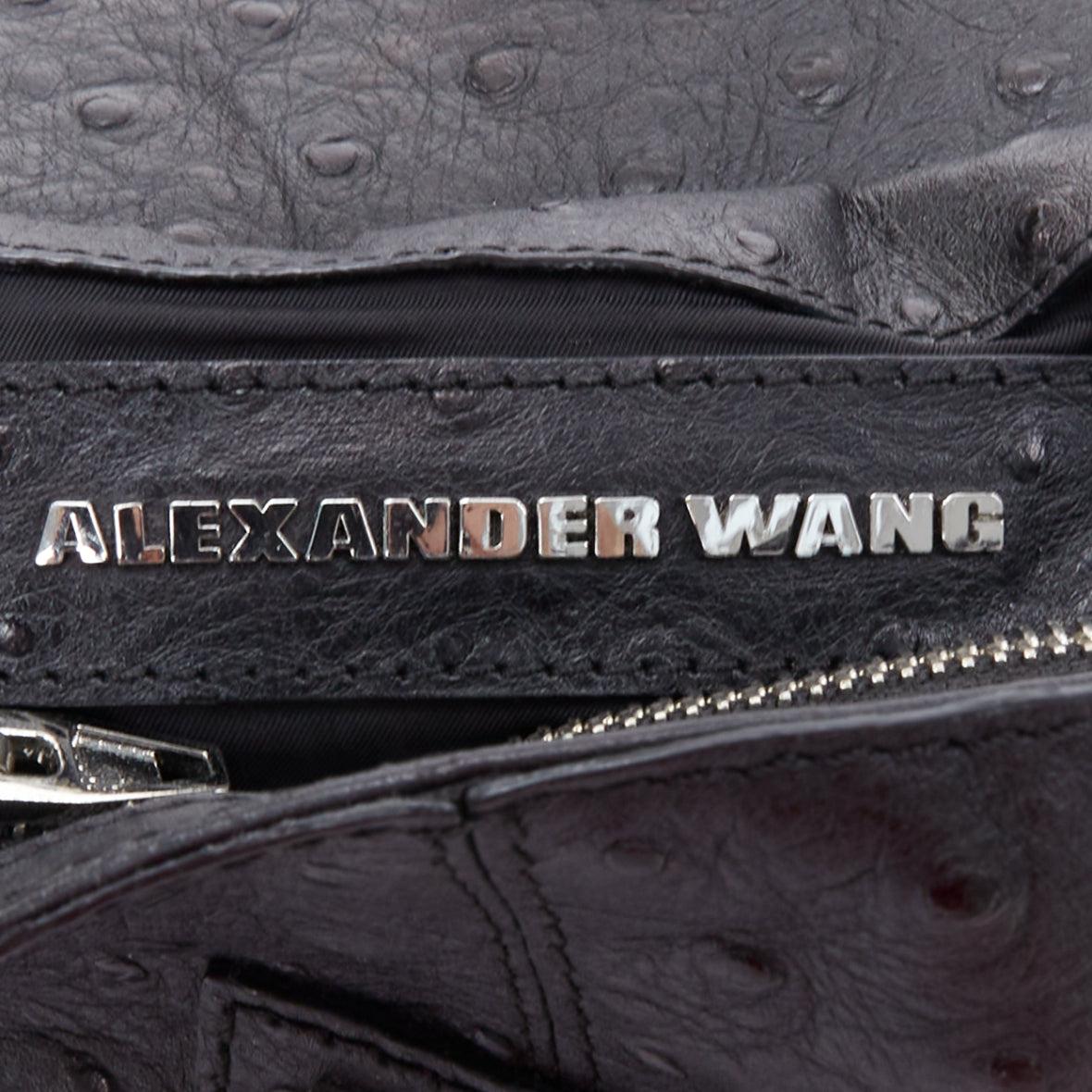 ALEXANDER WANG Marion Prisma black leather silver hardware crossbody bag For Sale 5