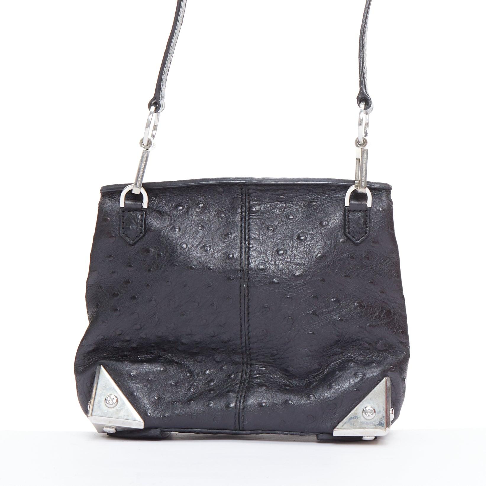 Women's ALEXANDER WANG Marion Prisma black leather silver hardware crossbody bag For Sale