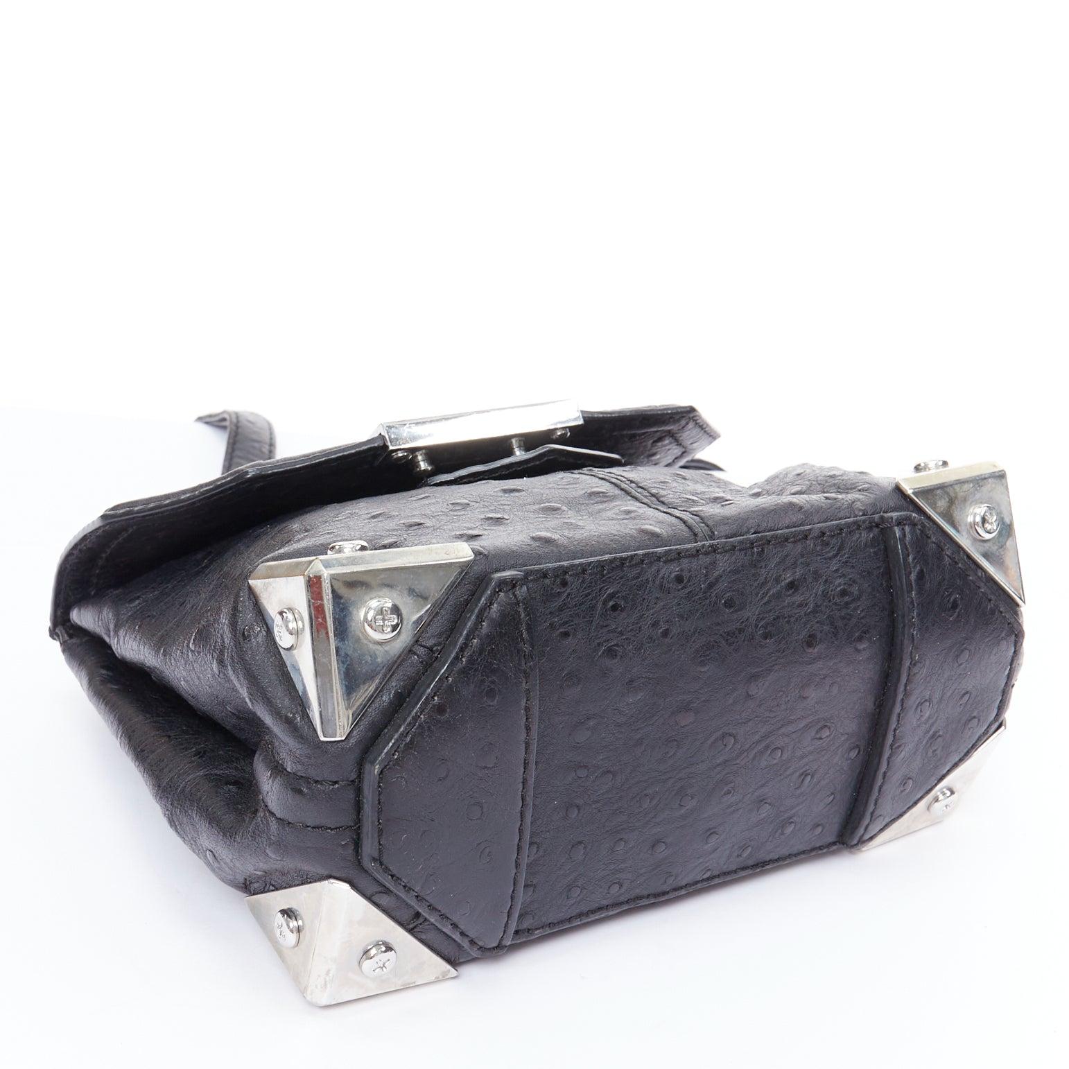 ALEXANDER WANG Marion Prisma black leather silver hardware crossbody bag For Sale 1