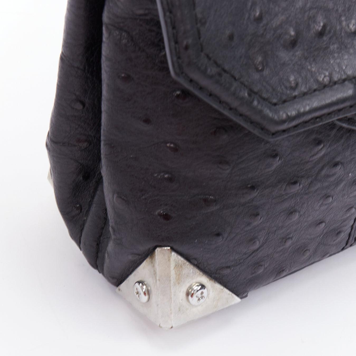 ALEXANDER WANG Marion Prisma black leather silver hardware crossbody bag For Sale 3