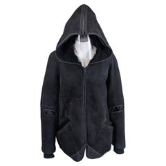 Alexander Wang Herren Wildleder- Hoodie aus Shearling