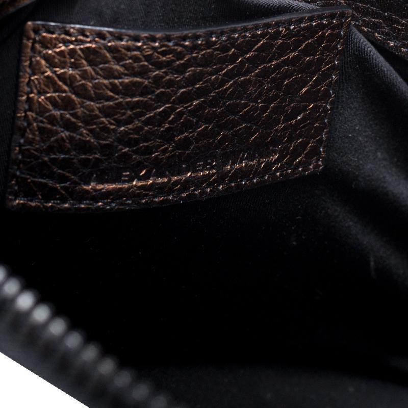 Black Alexander Wang Metallic Iridescent Textured Leather Rocco Bag