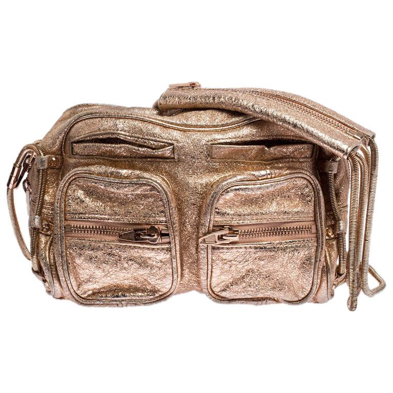 rose gold side bag