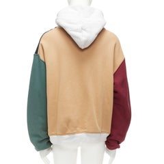 ALEXANDER WANG felpa multicolore con cappuccio a pannelli M