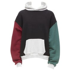 ALEXANDER WANG Sudadera con capucha de paneles multicolor M